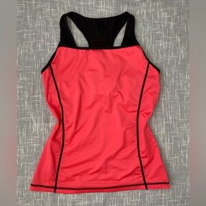 Tail Coral Racerback Athletic Tank Top w/ Built-In Shelf Bra | Small